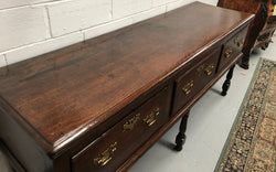 Early 19th Century English Oak 3 Drawer Dresser Base | Antique & Vintage | Moonee Ponds Antiques | Australia Wide Delivery