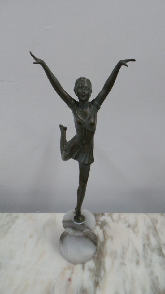 French Art Deco Dancer Statue