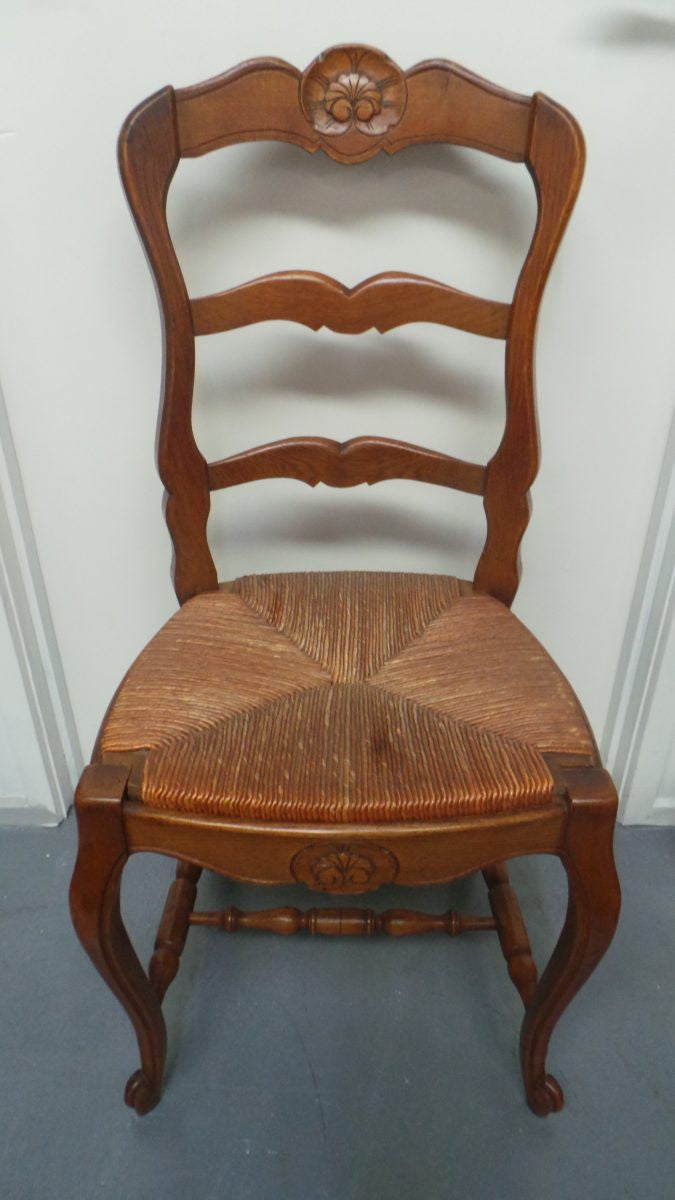 A Set Of Six French Solid Oak Dining Chairs | Antique & Vintage | Moonee Ponds Antiques | Australia Wide Delivery