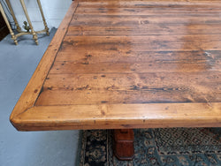 Reclaimed Pine & Oregon Stretcher Base Dining Table | Antique & Vintage | Moonee Ponds Antiques | Australia Wide Delivery