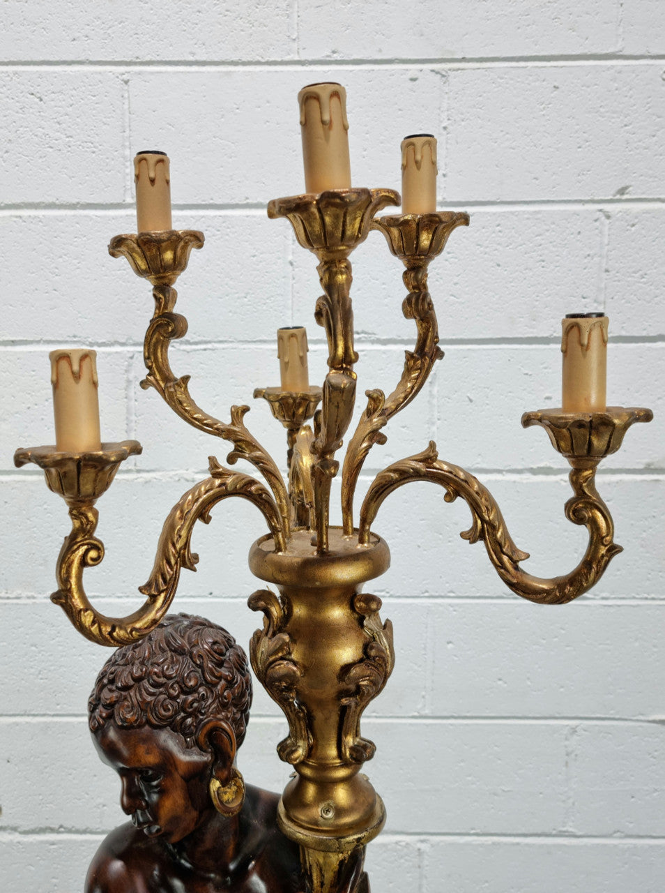 19th Century Wooden Italian Blackamoor Floor Lamp | Antique & Vintage | Moonee Ponds Antiques | Australia Wide Delivery