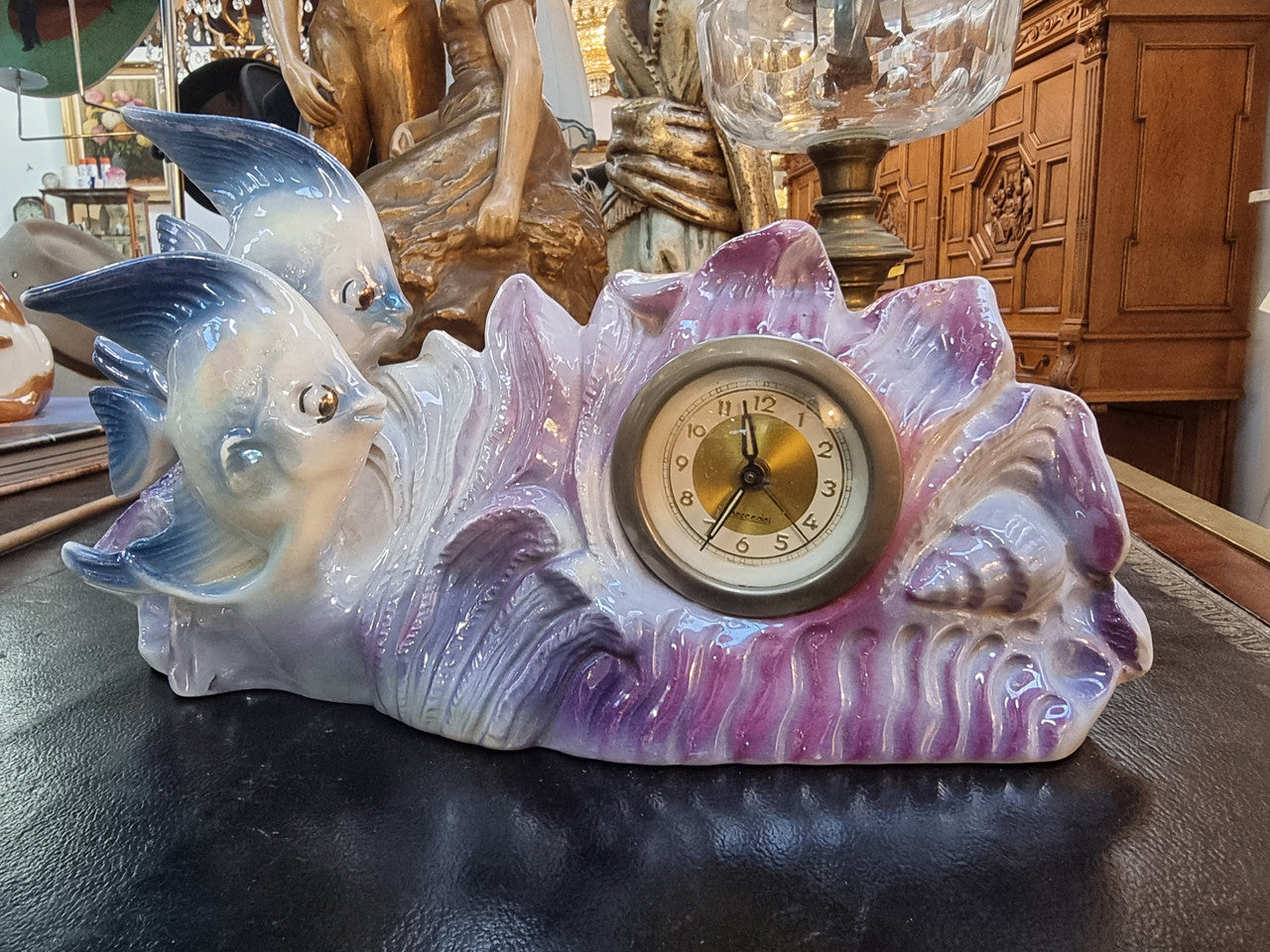 Vintage Lustre Ceramic Fishes With Clock – Moonee Ponds Antiques