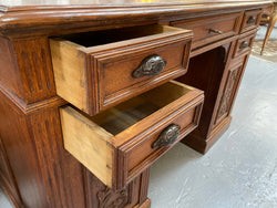 Superb French Oak Beautifully Carved Desk | Antique & Vintage | Moonee Ponds Antiques | Australia Wide Delivery
