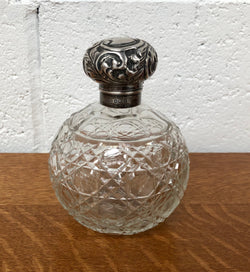 Edwardian Crystal & Silver Top Scent Bottle | Antique & Vintage | Moonee Ponds Antiques | Australia Wide Delivery