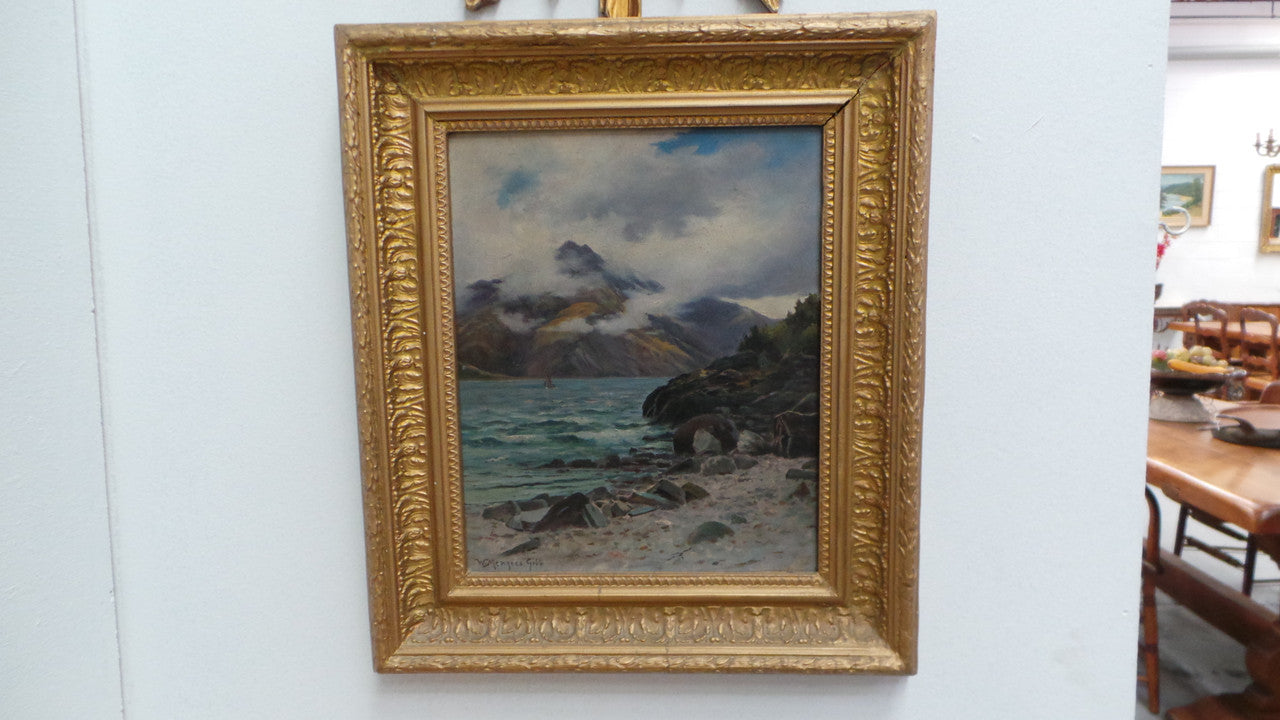 Beautiful Framed Oil On Board Landscape