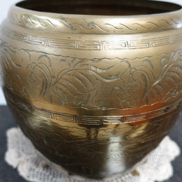 Edwardian Brass Chinese Pot