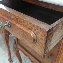 Pair of French Oak Bedside Cabinets-7