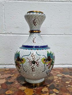 Large Vintage Chinese Cloisonné Vase With Two Dragons | Antique & Vintage | Moonee Ponds Antiques | Australia Wide Delivery