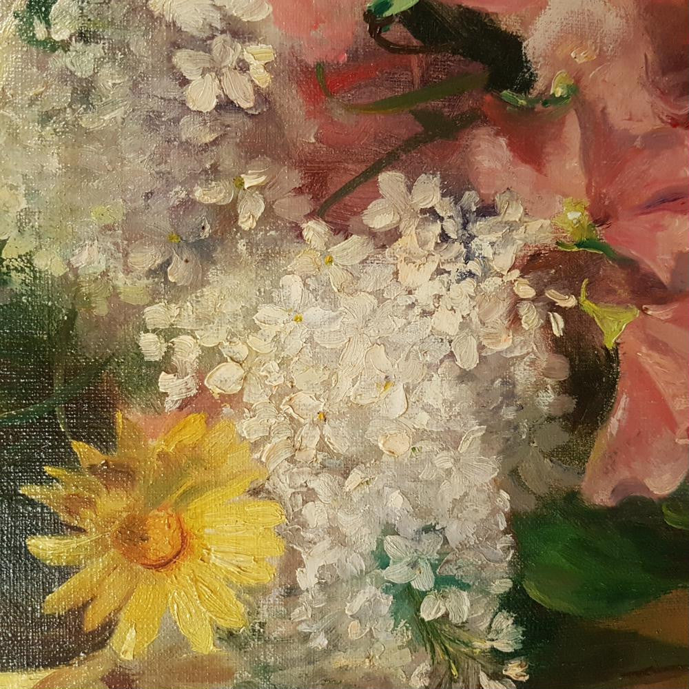 Framed Floral Oil Painting-1