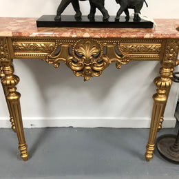 Stunning French gilt Console table
