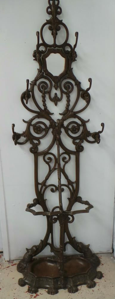 Decorative Antique Cast Iron Coat And Umbrella Stand