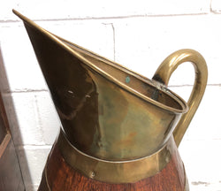 Large French Oak Coopered With Copper Wine Jug | Antique & Vintage | Moonee Ponds Antiques | Australia Wide Delivery