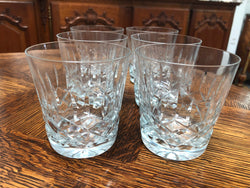 Set Of Six Lead Hand Cut Crystal Whiskey Glasses | Antique & Vintage | Moonee Ponds Antiques | Australia Wide Delivery