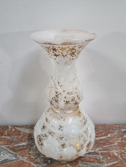French 19th Century Milk Glass Embossed Vase | Antique & Vintage | Moonee Ponds Antiques | Australia Wide Delivery
