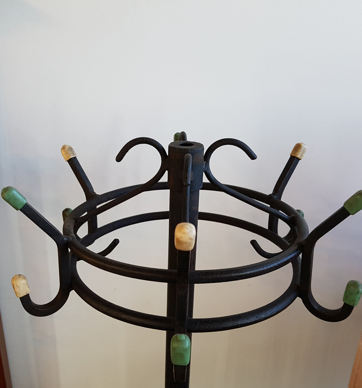 A beautiful French retro cast iron coat rack and in good original condition.