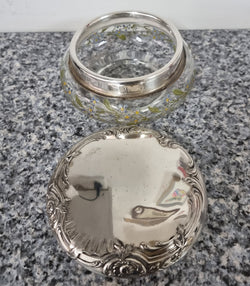 Silver Lidded Dressing Table Powder- Trinket Bowl | Antique & Vintage | Moonee Ponds Antiques | Australia Wide Delivery