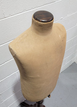 Vintage Fabric Covered Child Mannequin on Adjustable Wooden Base | Antique & Vintage | Moonee Ponds Antiques | Australia Wide Delivery