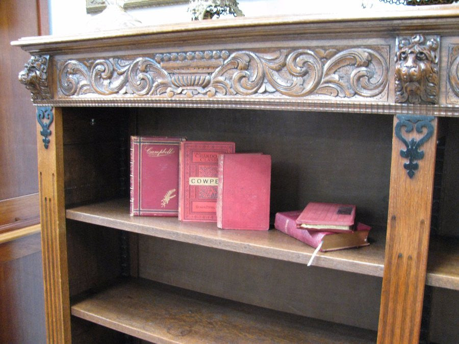 Large French Henry II Style Oak Bookcase | Antique & Vintage | Moonee Ponds Antiques | Australia Wide Delivery