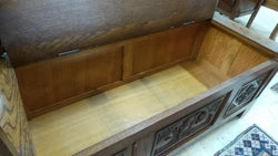 French Oak Gothic Hall Seat | Antique & Vintage | Moonee Ponds Antiques | Australia Wide Delivery