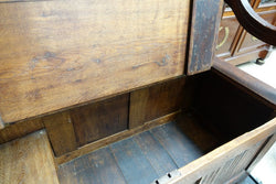 French Oak Hall Seat | Antique & Vintage | Moonee Ponds Antiques | Australia Wide Delivery