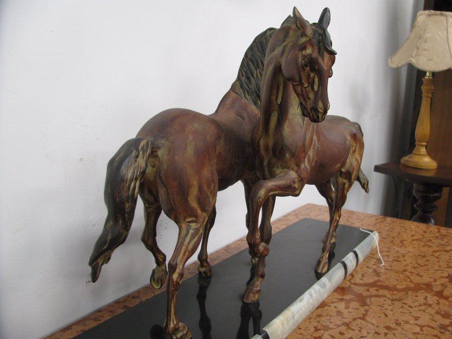 French Art Deco Horse Statue