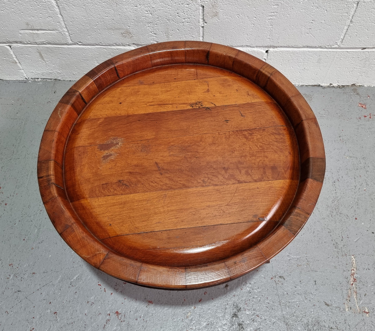 Vintage Hand Crafted barrel coffee table. It has been sourced locally and is in good original condition.