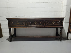 Early 19th Century Oak Three Drawer Dresser Base | Antique & Vintage | Moonee Ponds Antiques | Australia Wide Delivery