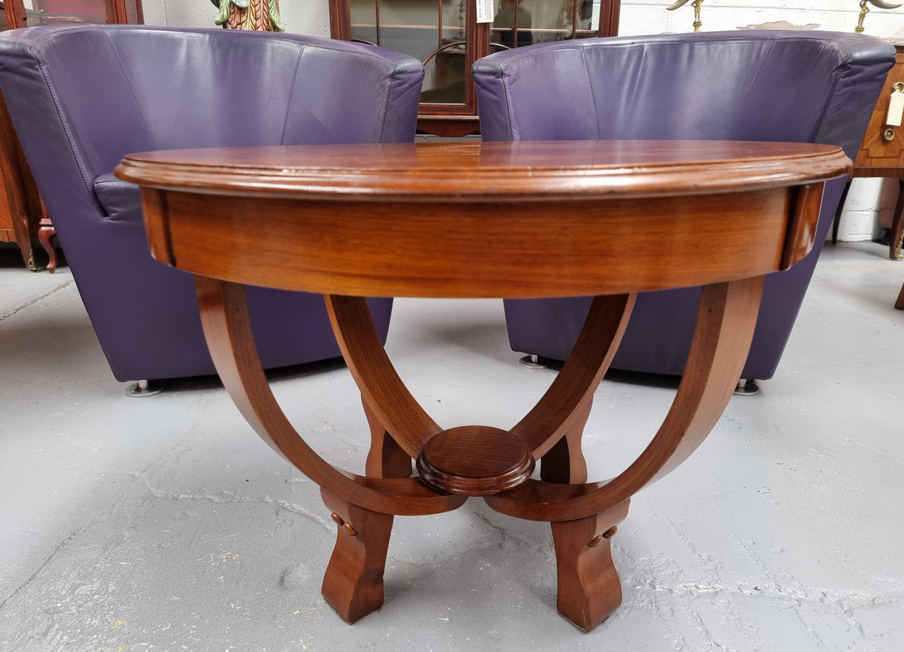 Art Deco Figured Walnut Round Occasional Table | Antique & Vintage | Moonee Ponds Antiques | Australia Wide Delivery