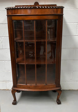 Walnut Chippendale Style Display Cabinet | Antique & Vintage | Moonee Ponds Antiques | Australia Wide Delivery
