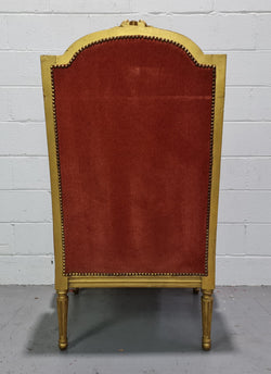 Antique Louis XVI Gilt Upholstered Bergere Wingback Chair | Antique & Vintage | Moonee Ponds Antiques | Australia Wide Delivery