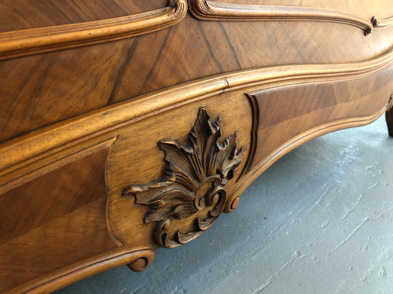 Antique French Walnut Louis XV Style Queen Size Bed | Antique & Vintage | Moonee Ponds Antiques | Australia Wide Delivery