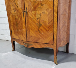French Louis XV Style Marquetry Inlaid Marble Top Side Cabinet | Antique & Vintage | Moonee Ponds Antiques | Australia Wide Delivery