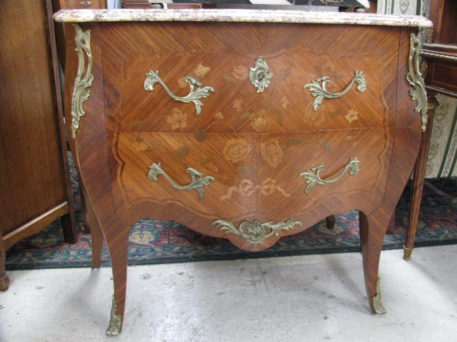 French Marquetry Inlaid Commode