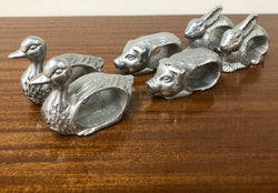 Set Of Six Vintage Animal Serviette Ring Holders | Antique & Vintage | Moonee Ponds Antiques | Australia Wide Delivery