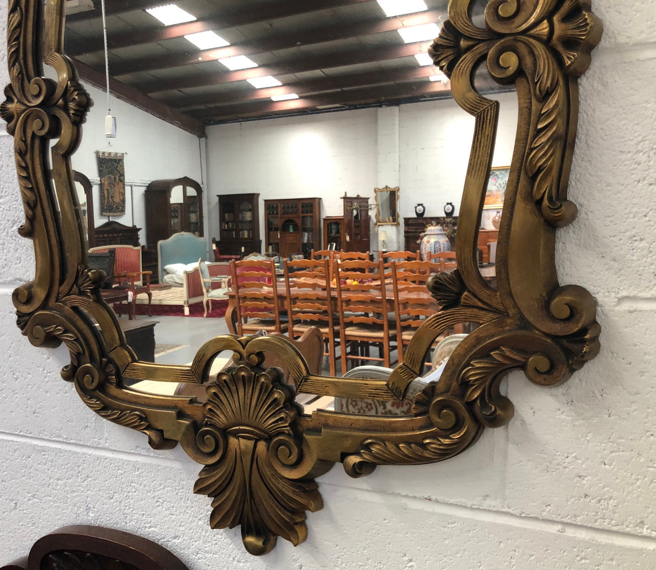 Ornate French Style Gilt Mirror Beveled Edge Glass | Antique & Vintage | Moonee Ponds Antiques | Australia Wide Delivery