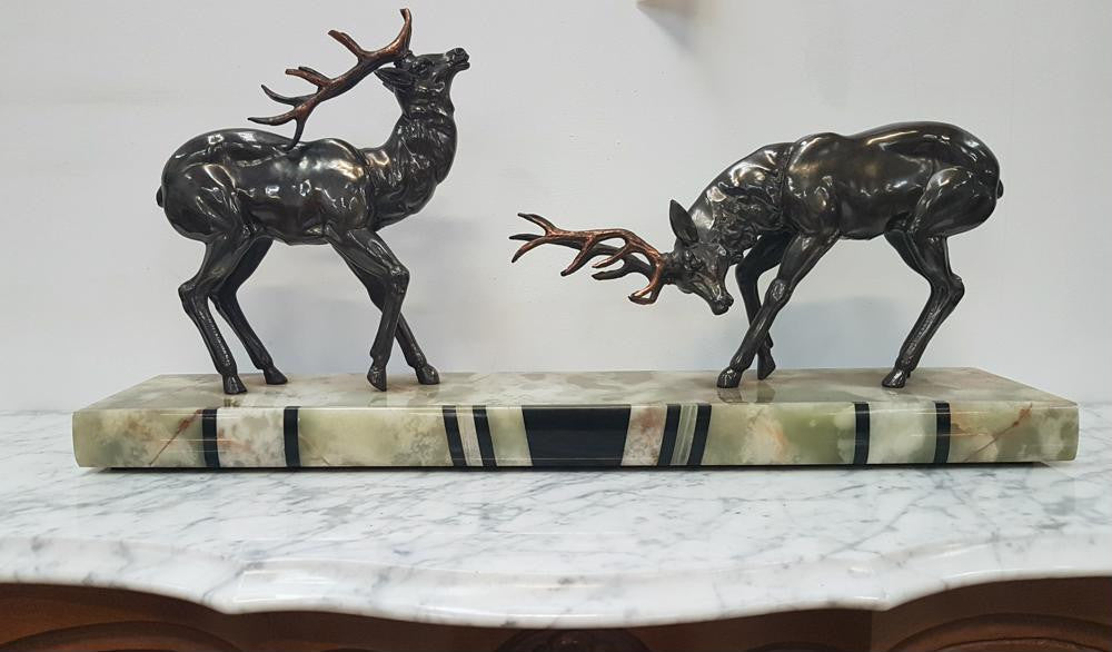 Art Deco Deer Sculpture