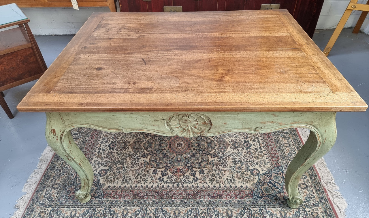 19th Century French Walnut Dining Table With Painted Base | Antique & Vintage | Moonee Ponds Antiques | Australia Wide Delivery