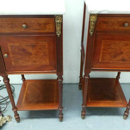 Pair of French Mahogany Bedside Cabinets-4