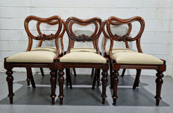Set of Six Victorian Style Carved Balloon Back Chairs | Antique & Vintage | Moonee Ponds Antiques | Australia Wide Delivery