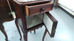 French Rosewood Inset Marble Top Single Bedside Cabinet | Antique & Vintage | Moonee Ponds Antiques | Australia Wide Delivery