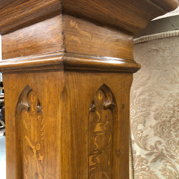 Lovely Antique Faux Oak Pedestal