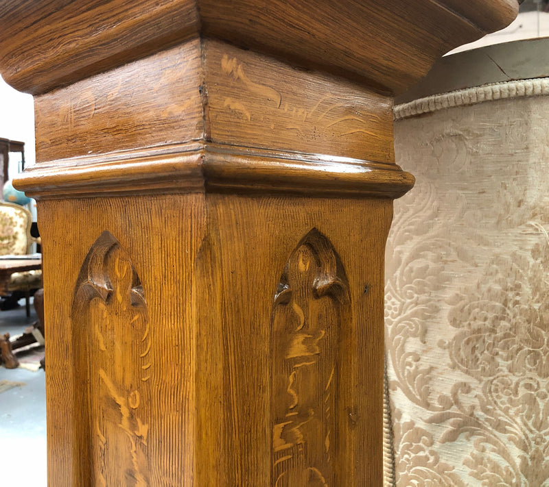 Lovely Antique Faux Oak Pedestal