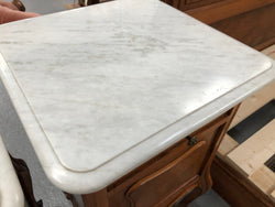 Pair Of French Walnut Marble Top Bedsides | Antique & Vintage | Moonee Ponds Antiques | Australia Wide Delivery
