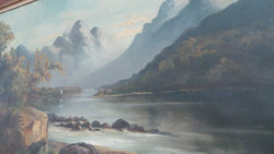 Milford Sound Oil Painting | Antique & Vintage | Moonee Ponds Antiques | Australia Wide Delivery