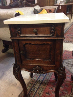 Pair French Marble Top Bedside Cabinets-1 | Antique & Vintage | Moonee Ponds Antiques | Australia Wide Delivery