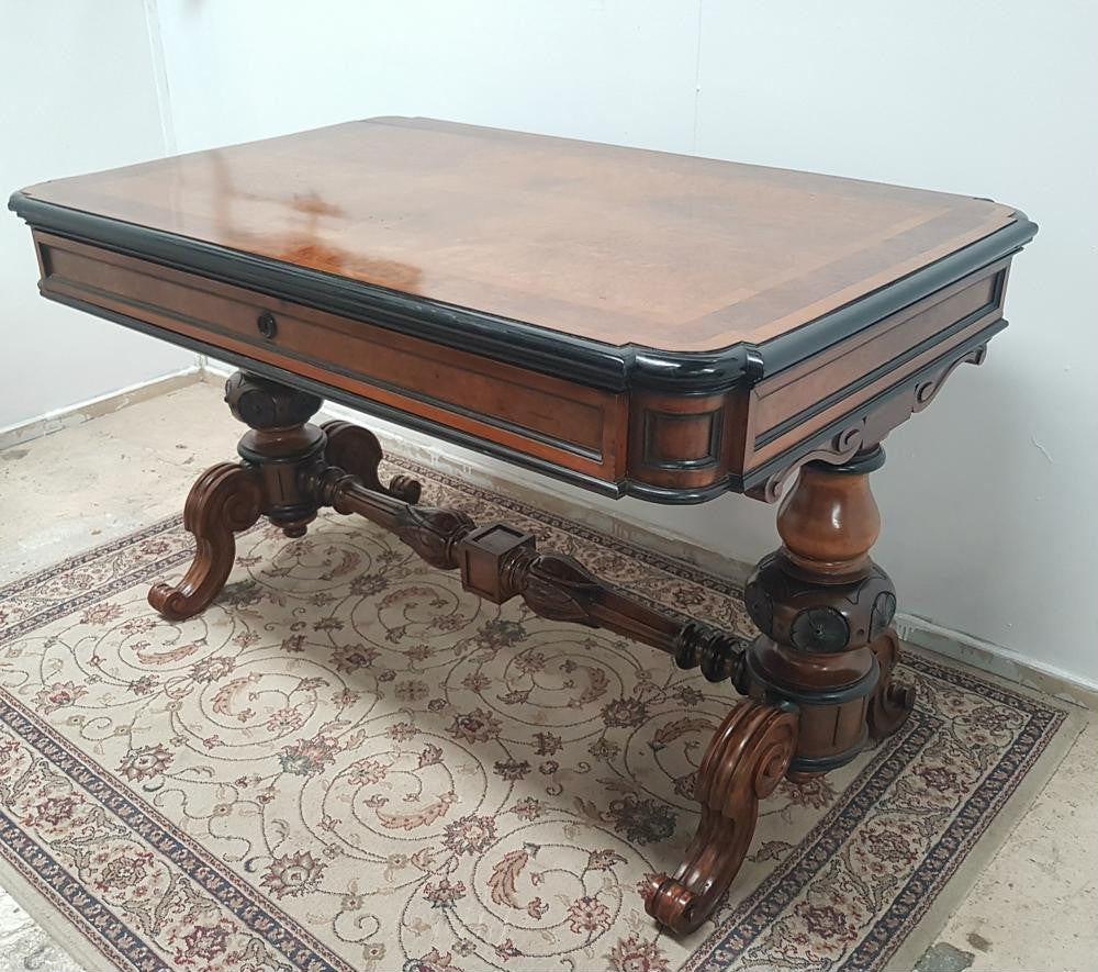 19th Century French Burr Walnut Salon Table | Antique & Vintage | Moonee Ponds Antiques | Australia Wide Delivery