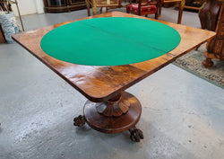 Fabulous Early Victorian Swivel Card Table | Antique & Vintage | Moonee Ponds Antiques | Australia Wide Delivery