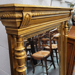 Stunning French Henry II gilt mantle mirror With Original Mirror. It has loads of charter and has been sourced from France. It is in good original detailed condition.