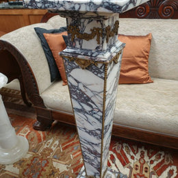 French 19 th Century Marble Pedestal