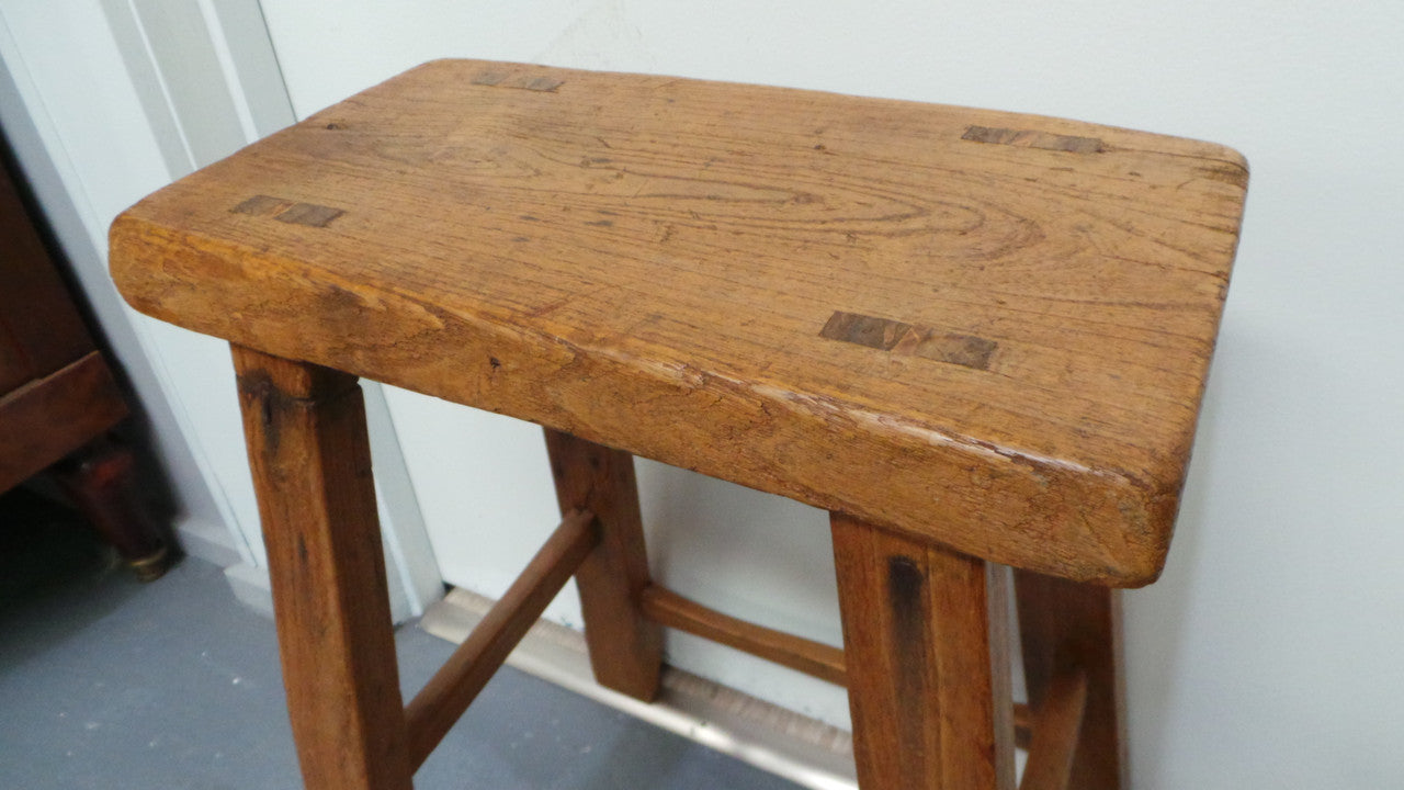 An Early 19th Century Small Elm Stool | Antique & Vintage | Moonee Ponds Antiques | Australia Wide Delivery